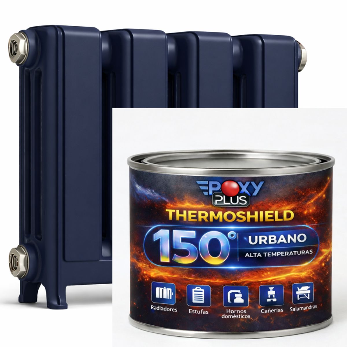 EPOXY - PINTURA ALTA TEMPERATURA - THERMOSHIELD - 2L AZUL NAVAL