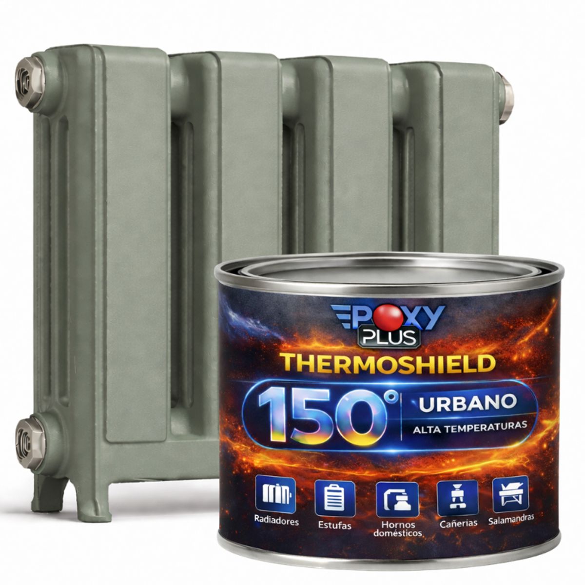 EPOXY - PINTURA ALTA TEMPERATURA - THERMOSHIELD - 2L GRIS CEMENTO