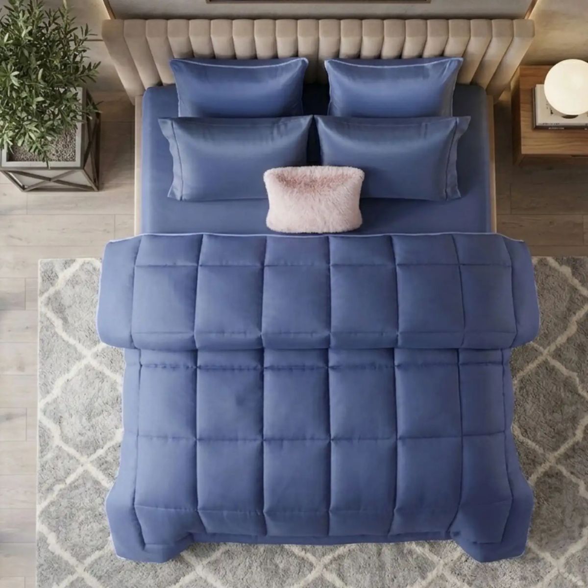 GENERICO - Cubrecama Plumón Premium Ultra Suave Invierno 2 Plaza