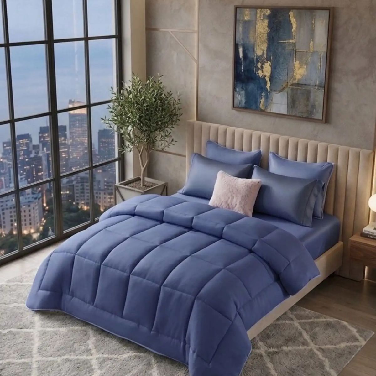 GENERICO - Cubrecama Plumón Premium Ultra Suave Invierno 2 Plaza