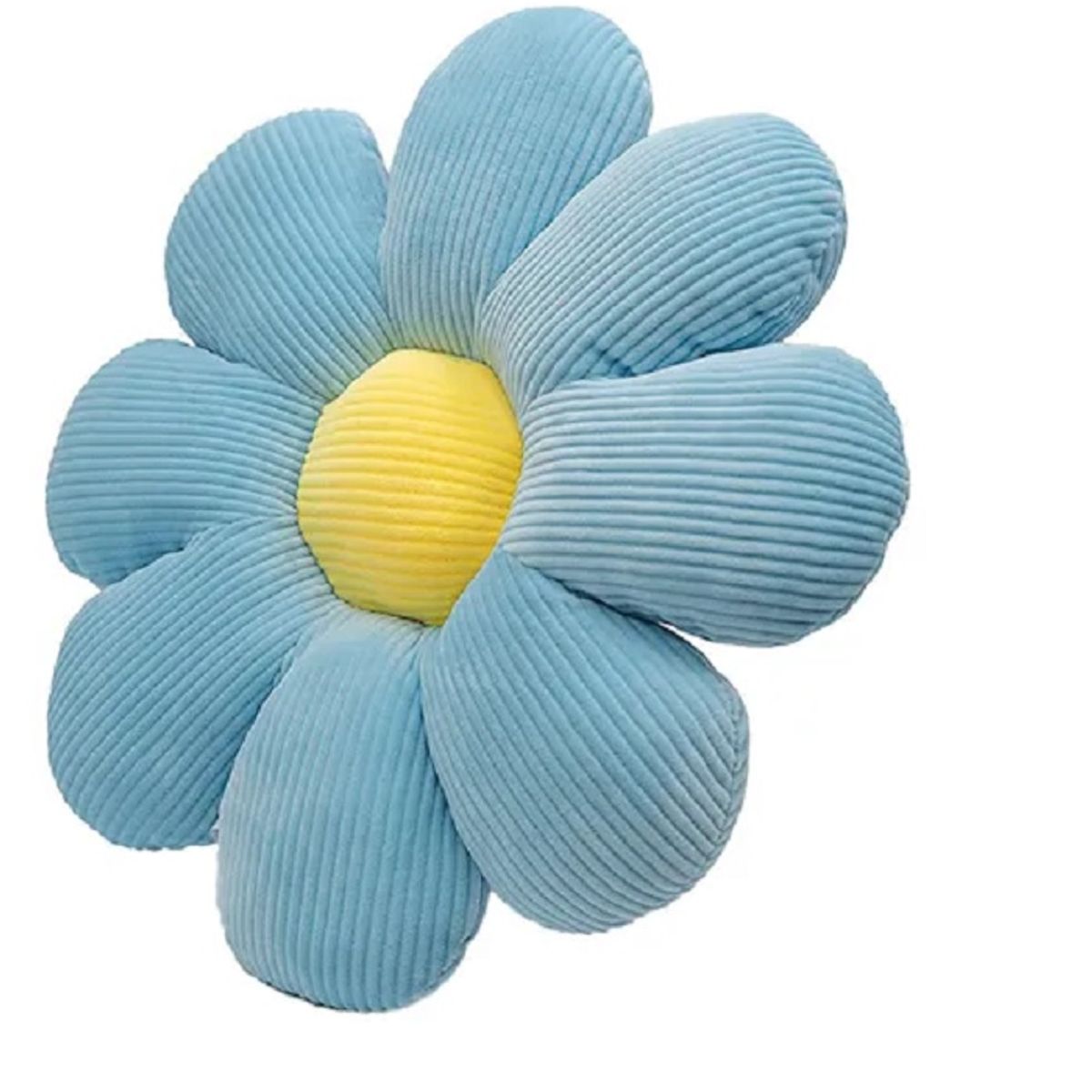 GENERICO - Cojín Flor Margarita Plush Suave Asiento, color AZUL 38 x 38 cm