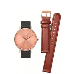NIXON - Reloj Kensington Leather Pack Rosa