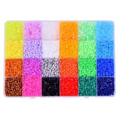 GENERICO - Pack Hama Beads 2.6mm 15000pcs 24 Color Y Accesorios BELUG