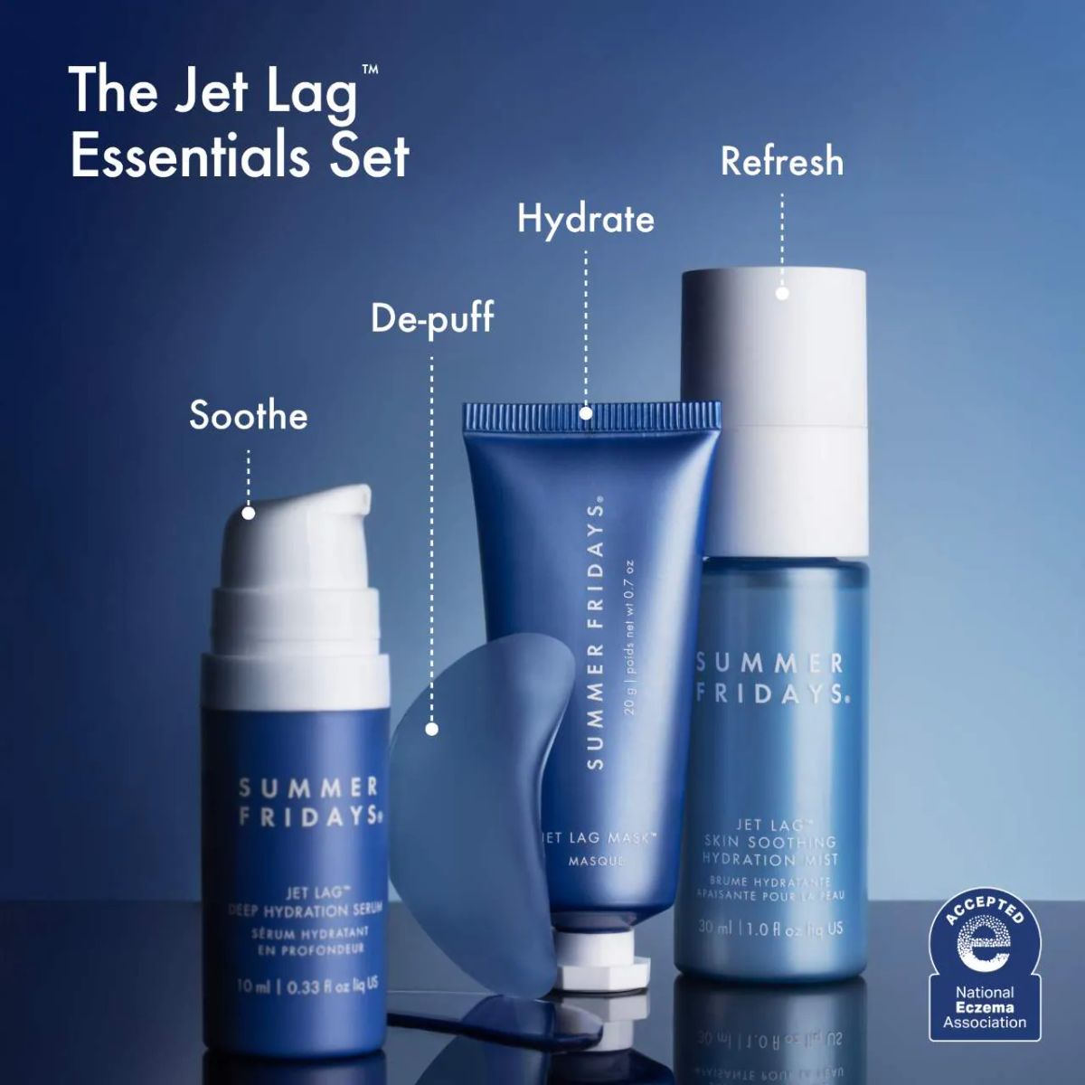 SUMMER FRIDAYS - Set de Esenciales de Hidratacion para Viaje Jet Lag - Summer Fridays