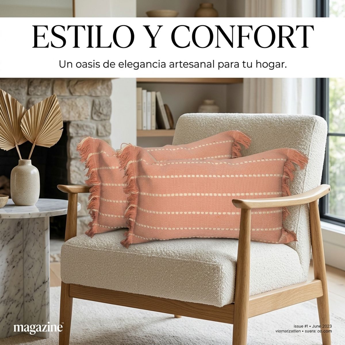 ARMONIA - Combo 2 fundas rectangulares decorativas 60x30 croché rosa 752