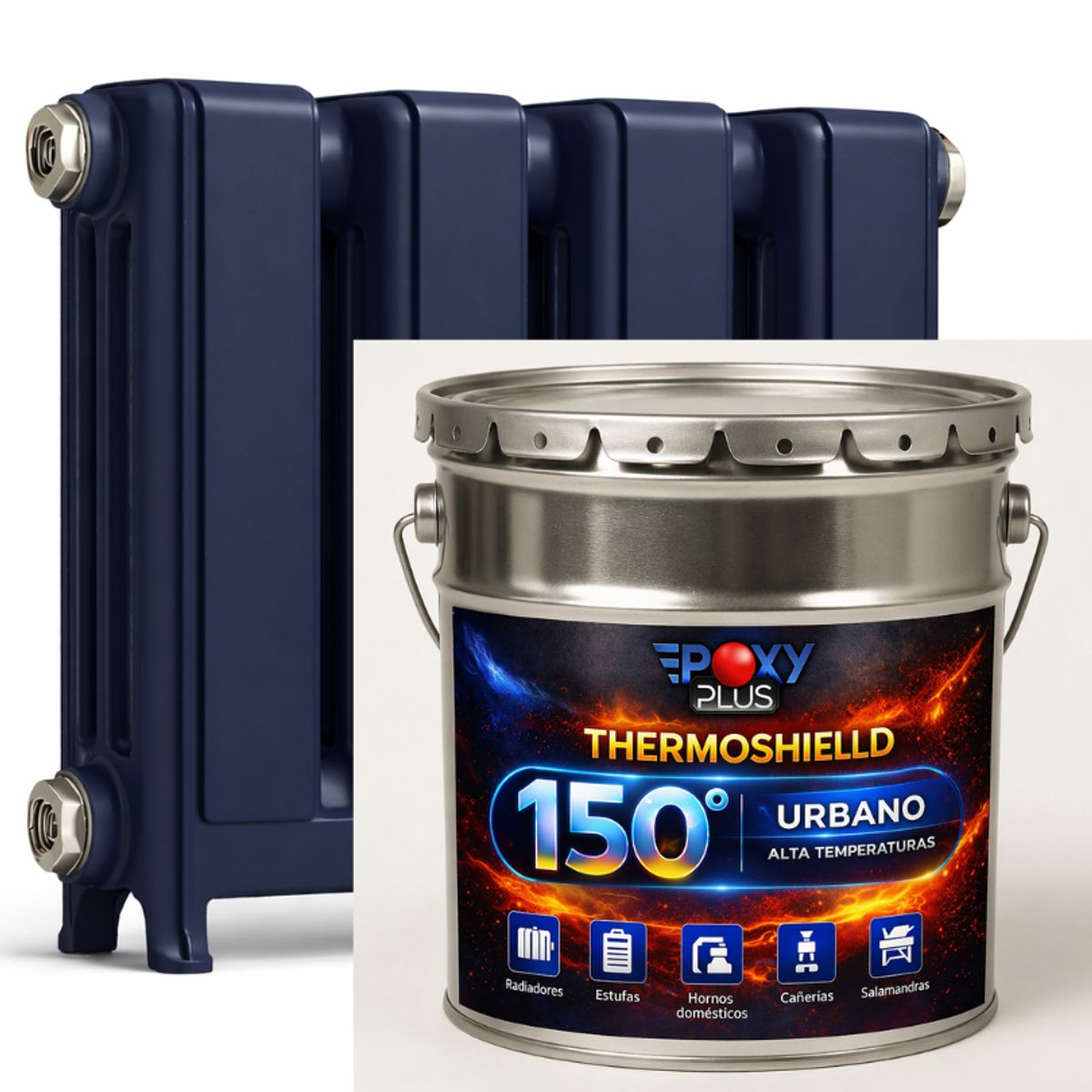 EPOXY - PINTURA ALTA TEMPERATURA - THERMOSHIELD - Tineta 4G - AZUL NAVAL