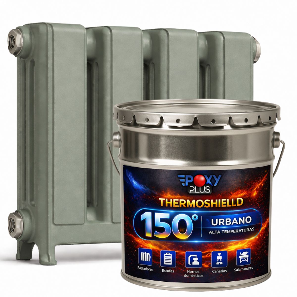 PINTURA ALTA TEMPERATURA - THERMOSHIELD - Tineta 4G - GRIS CEMENTO, marca EPOXY - Foto Principal
