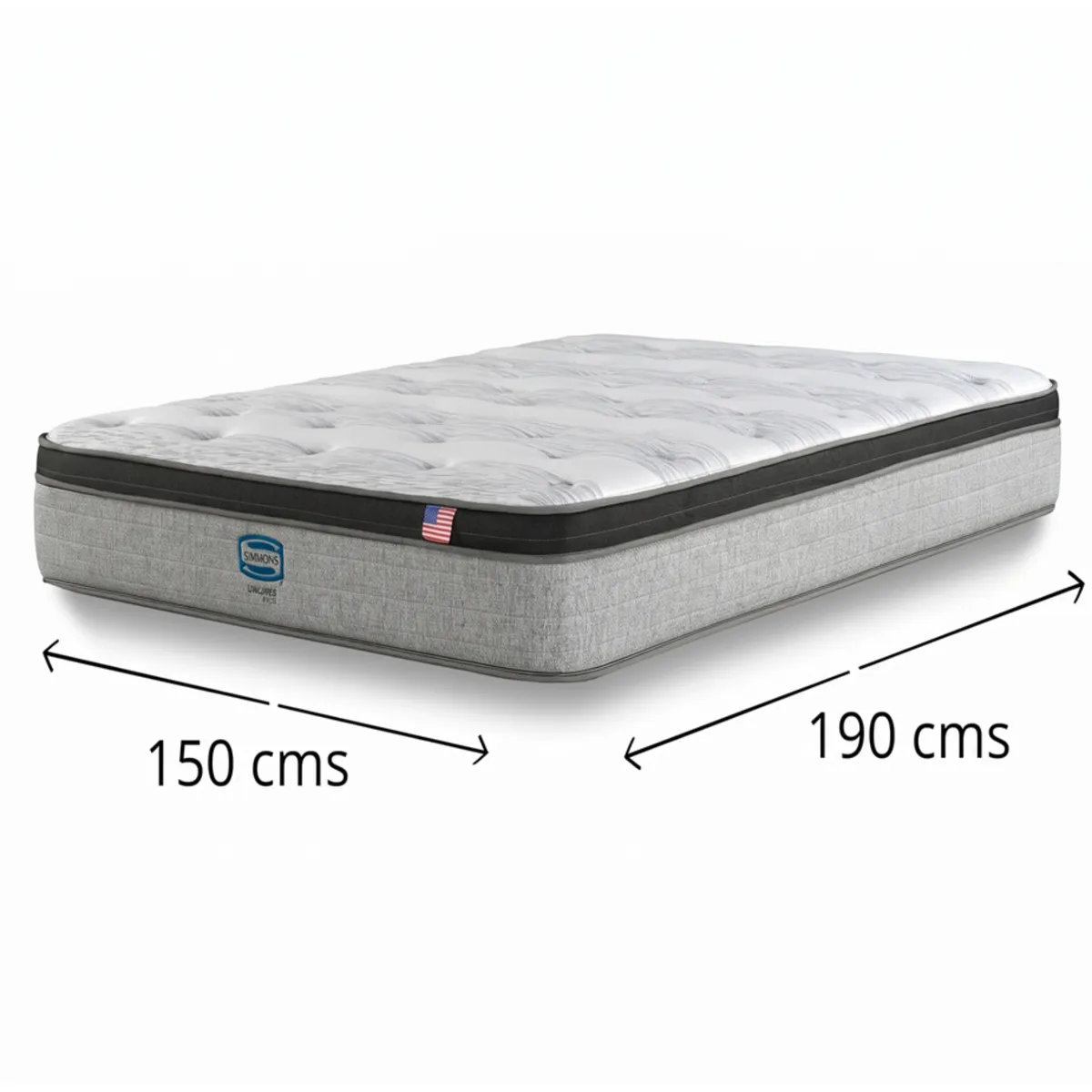 SIMMONS - Colchon Simmons Dreamer Plus 2 plazas 1.9 metros
