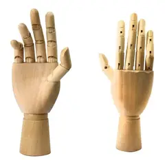 GENERICO - Maniquí Mano De Madera Articulada Dibujo, Stop