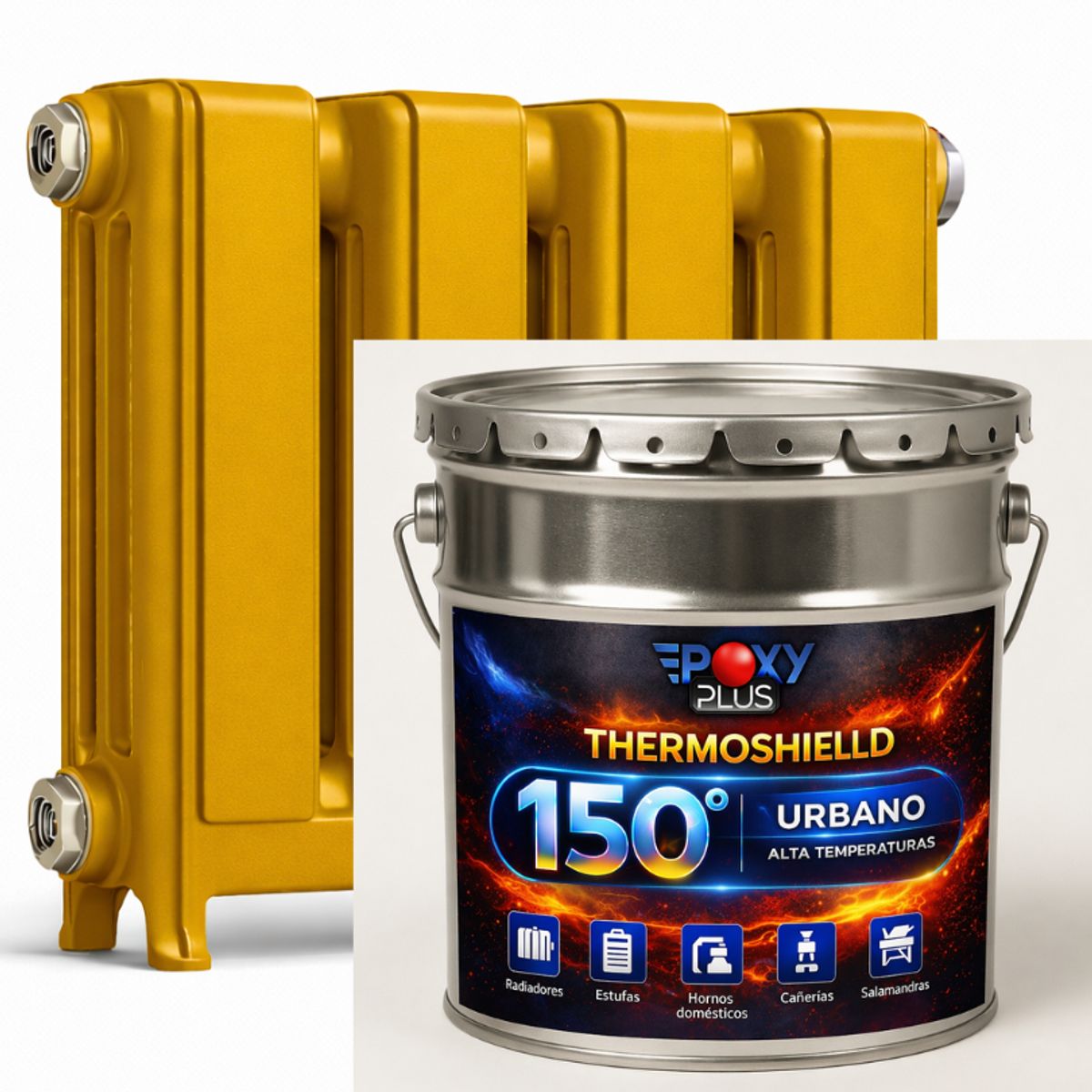 EPOXY - PINTURA ALTA TEMPERATURA - THERMOSHIELD - Tineta 4G - OCRE DORADO