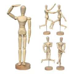GENERICO - Maniquí Articulado De Madera (figura Humana 30 Cm -unisex)