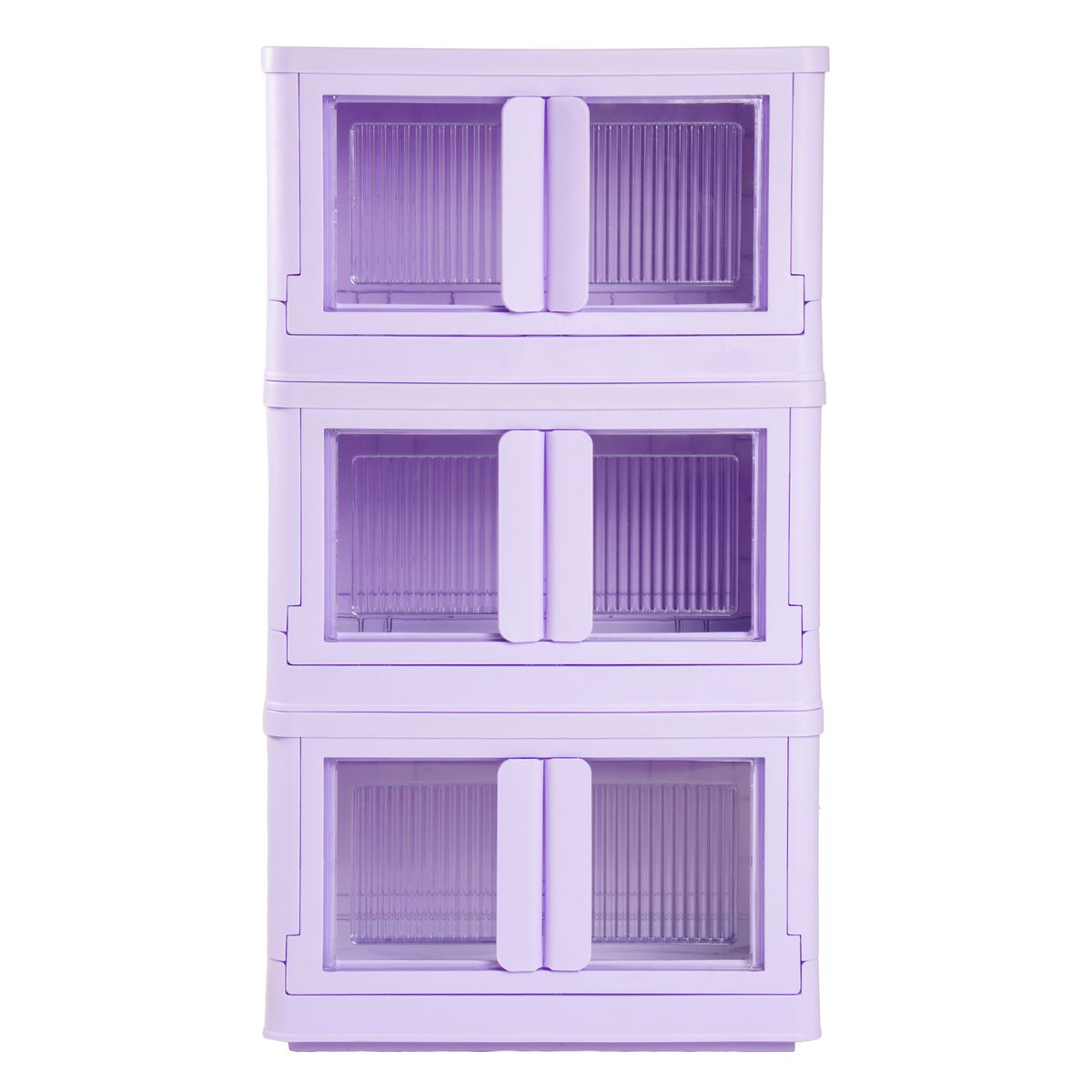 QRUBBER - Caja Plegable Organizadora 3 Niveles Lila MQ Qrubber