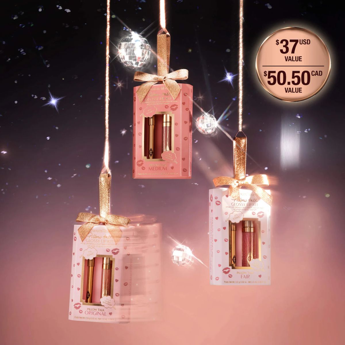 CHARLOTTE TILBURY - Mini Duo Set para Labios Brillantes Pillow Talk - Original Charlotte Tilbury