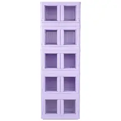 QRUBBER - Caja Plegable Organizadora 5 Niveles Lila MQ