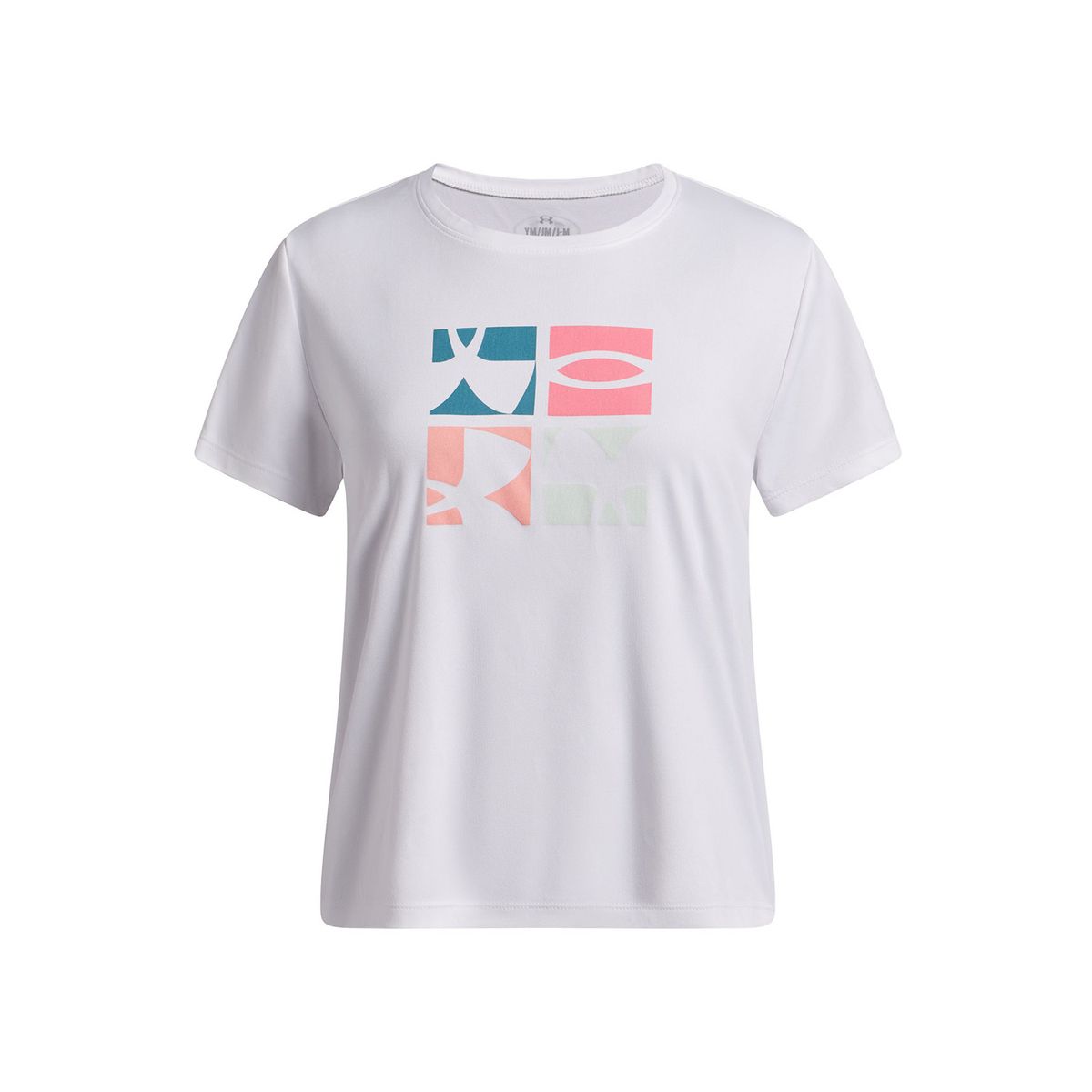 UNDER ARMOUR - Polera MC Niña Tech Logo Graphic Ssc Polera Blanca UNDER ARMOUR