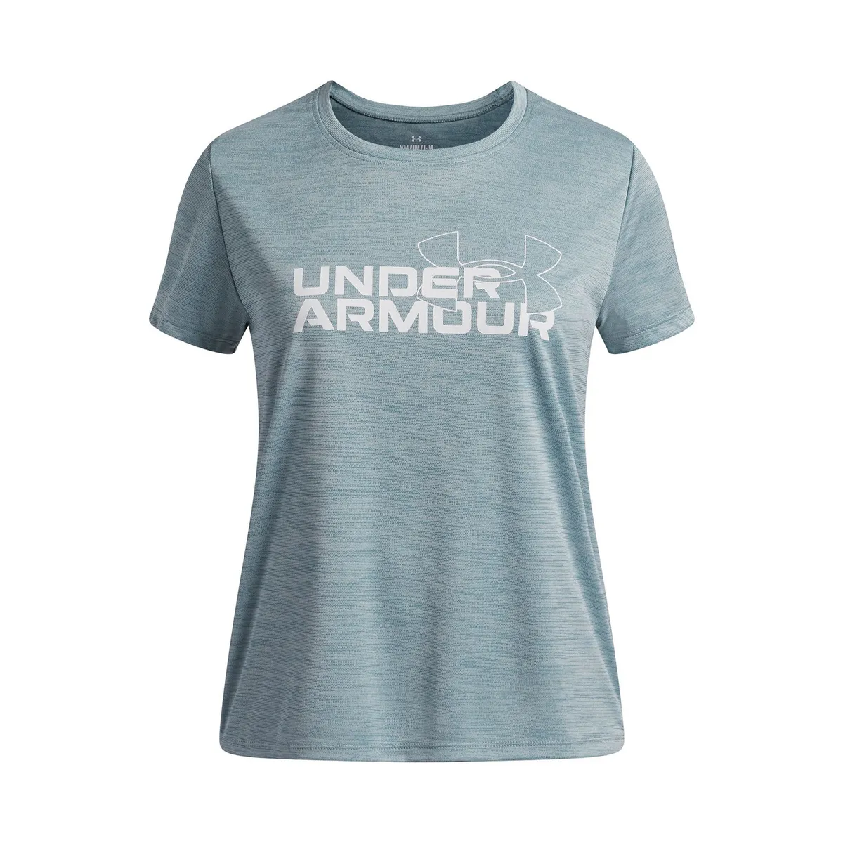 UNDER ARMOUR - Polera MC Niña Tech Twist Wordmark Logo Ss Polera Azul UNDER ARMOUR