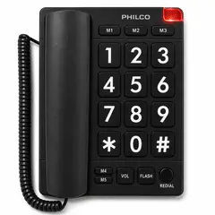 PHILCO - Telefono de Red Fija Adulto Mayor con Números Grandes 170BK