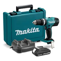 MAKITA - Taladro percutor 13mm 18v ltx basicbl 1 bateria + cargador DHP453WV