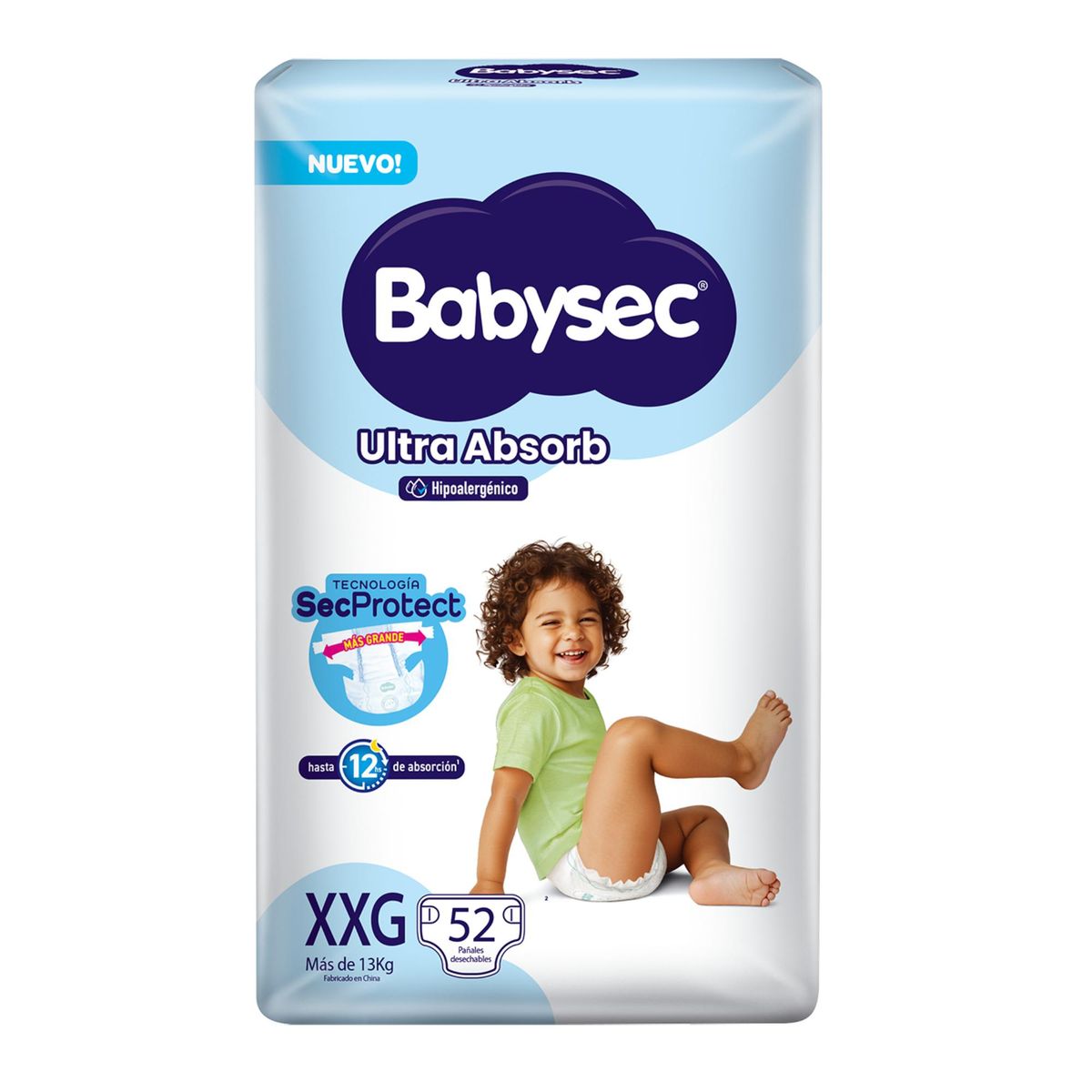 BABYSEC - Pañal de Bebé Babysec Ultra Absorb XXG 52un