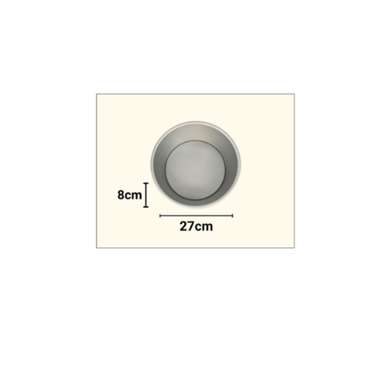 GENERICO - Molde Redondo Desmontable Aluminio 27cm