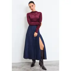 IO - Falda Denim Mujer Azul