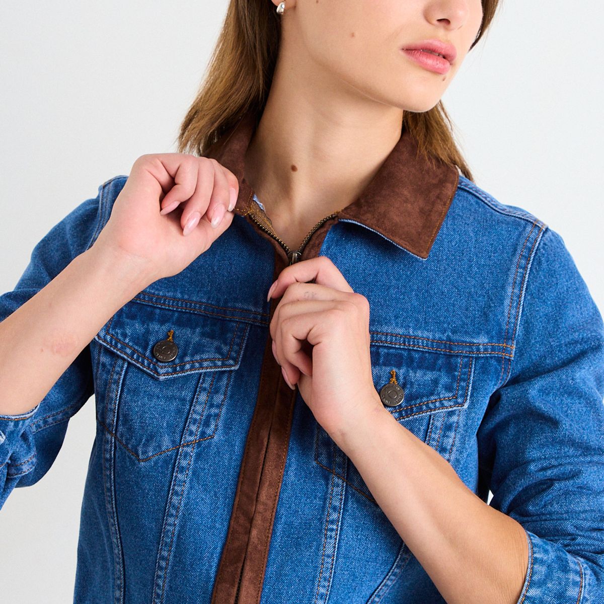 IO - Chaqueta Denim Mujer Azul Io