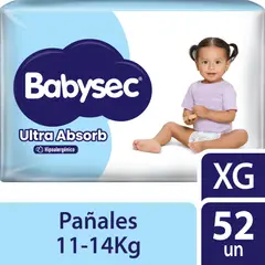 BABYSEC - Pañal de Bebé Ultra Absorb XG 52un