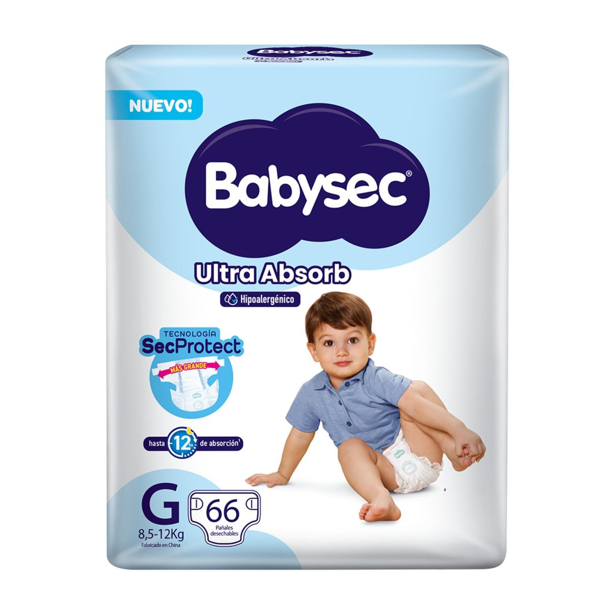 BABYSEC - Pañal de Bebé Babysec Ultra Absorb G 66un