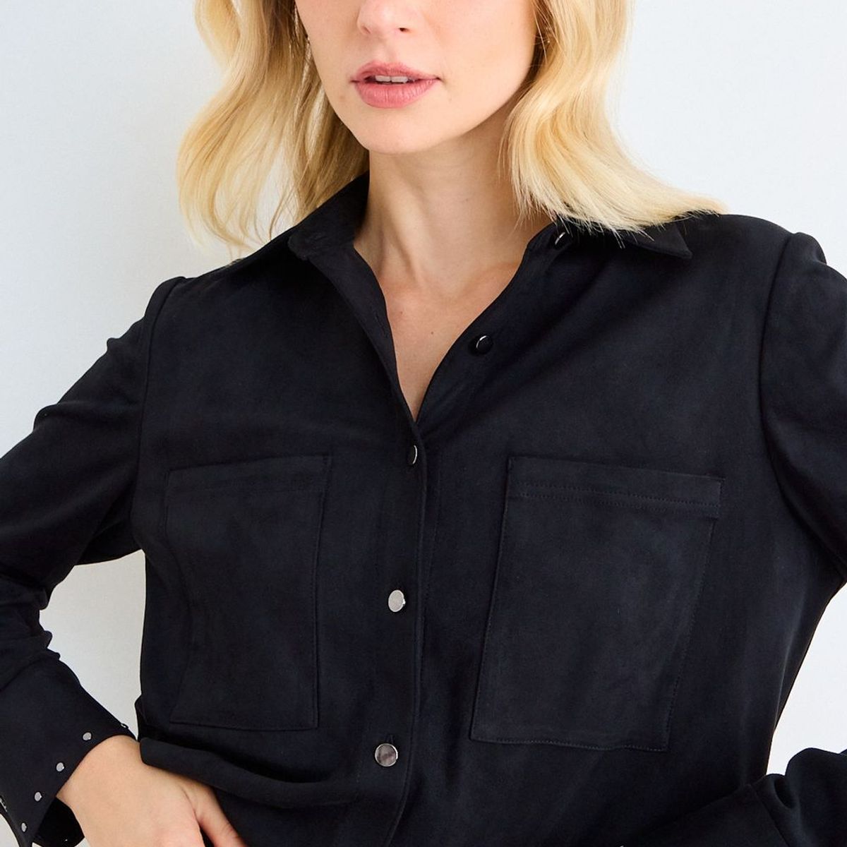ASH - Sobrecamisa Lisa Mujer Negro Ash