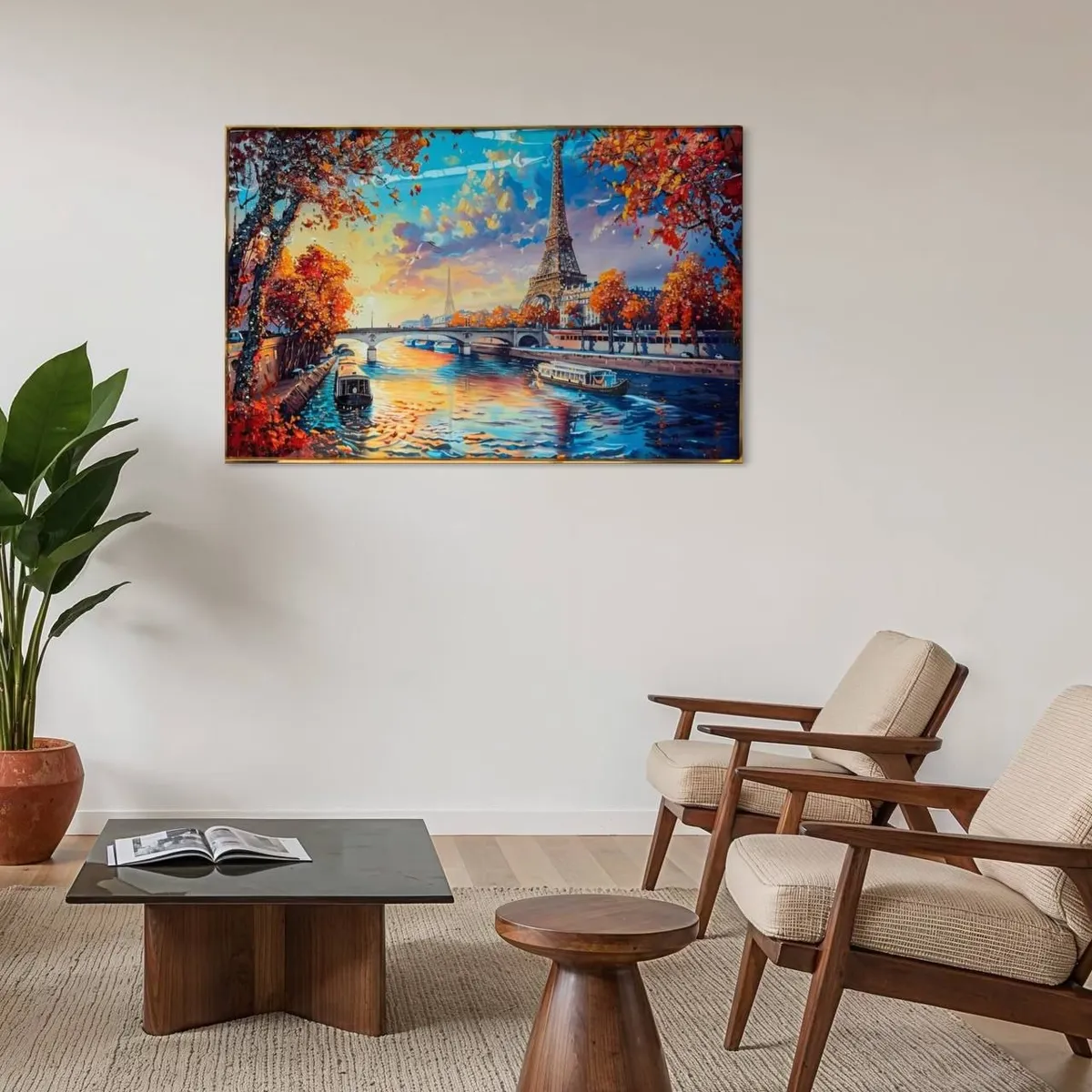 DEKAM DISEÑO - CUADRO PORCELANA DIAMANTES PARÍS 140X70 CMS