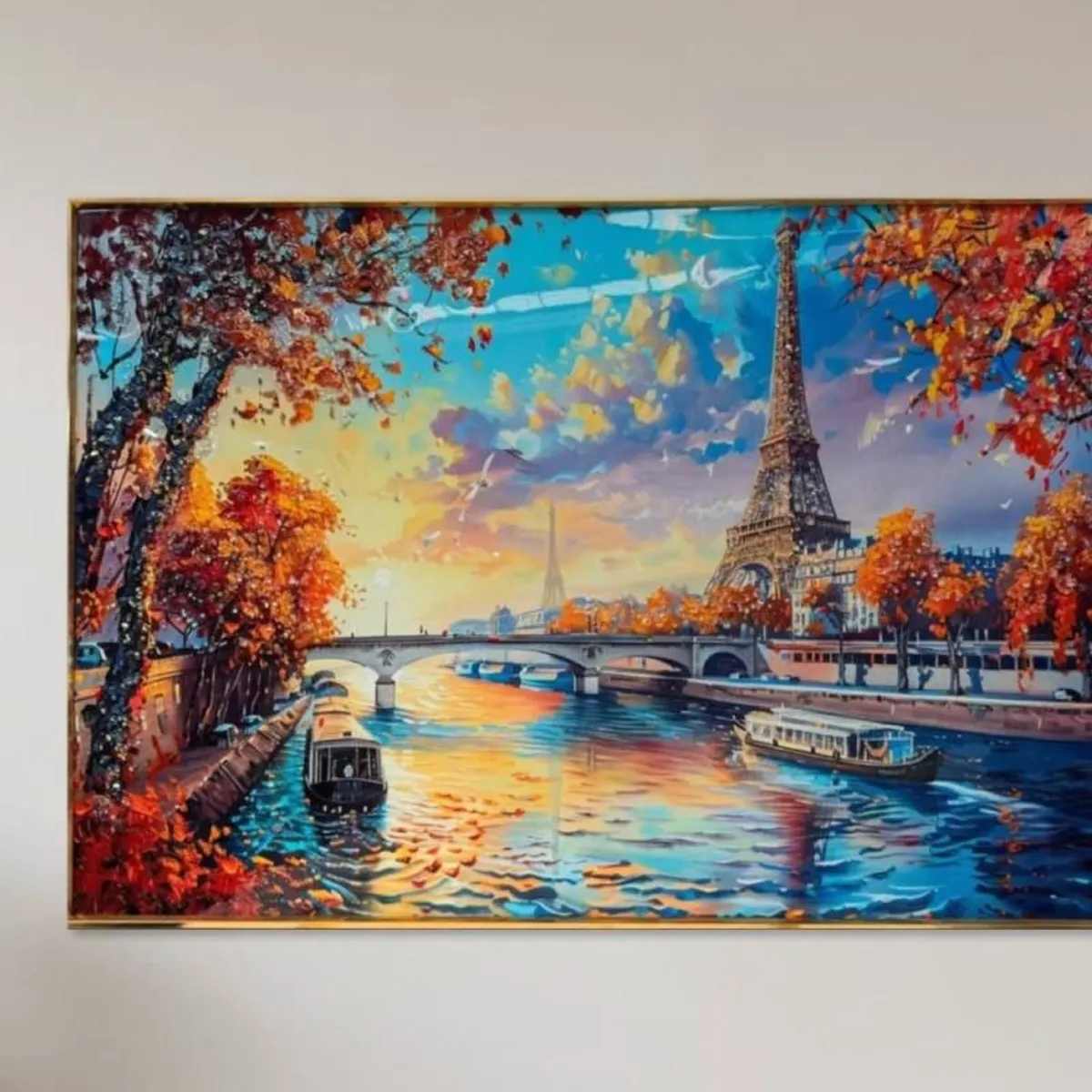 DEKAM DISEÑO - CUADRO PORCELANA DIAMANTES PARÍS 140X70 CMS