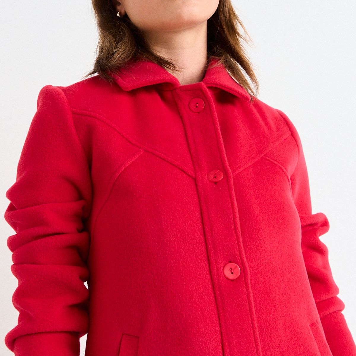 IO - Chaqueton Liso Mujer Rojo Io