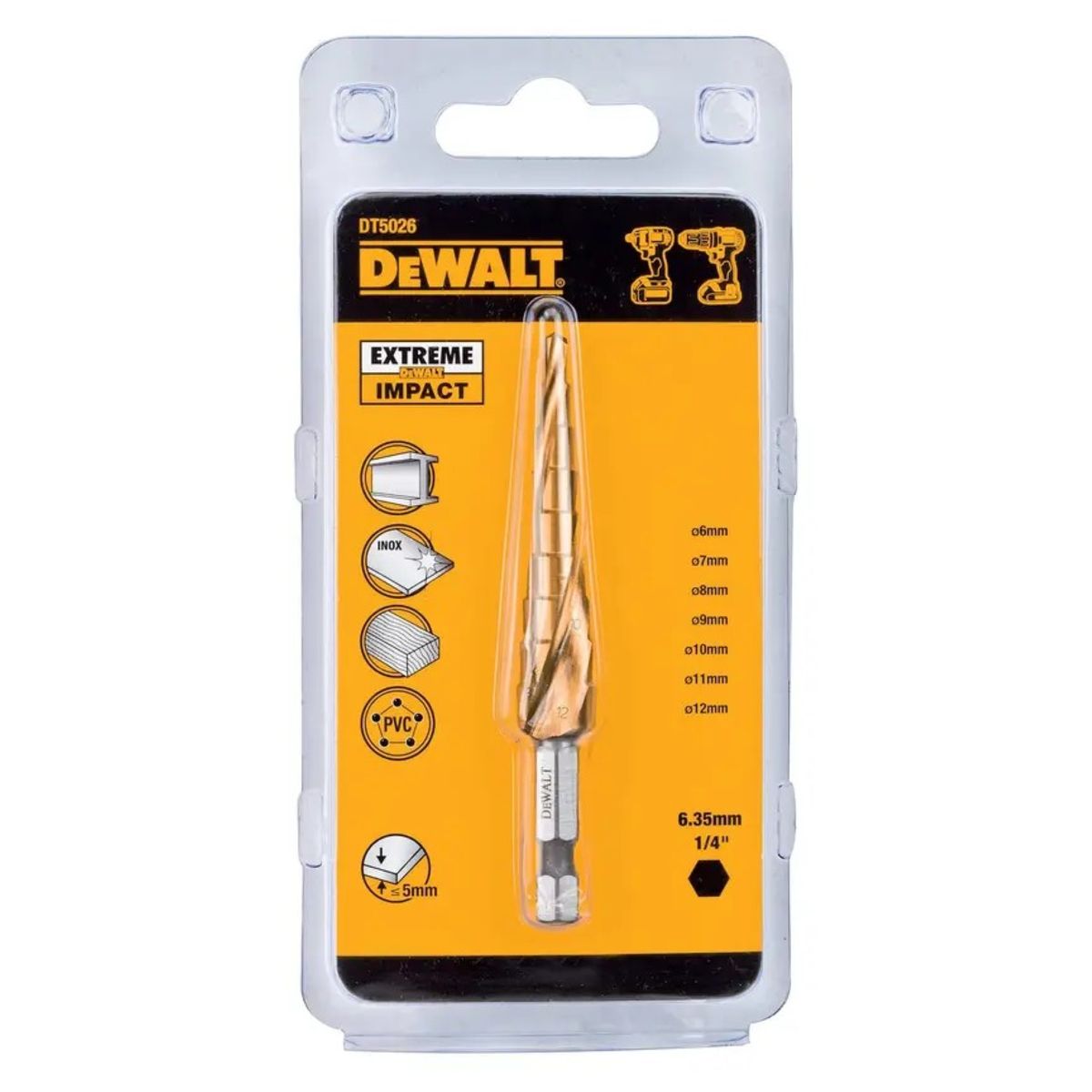 DEWALT - Broca Escalonada Extreme Impact metal 6-12mm Dewalt DT5026-QZ