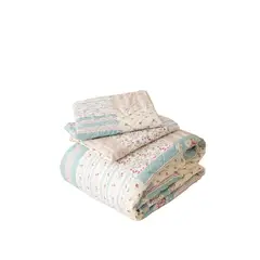 CHANTILLY - Cubrecama Quilt Estampado Sherpa Extra Cálido 2 Plazas Beige