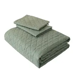 CHANTILLY - Cubrecama Quilt Sherpa Extra Cálido 1.5 Plazas Acqua