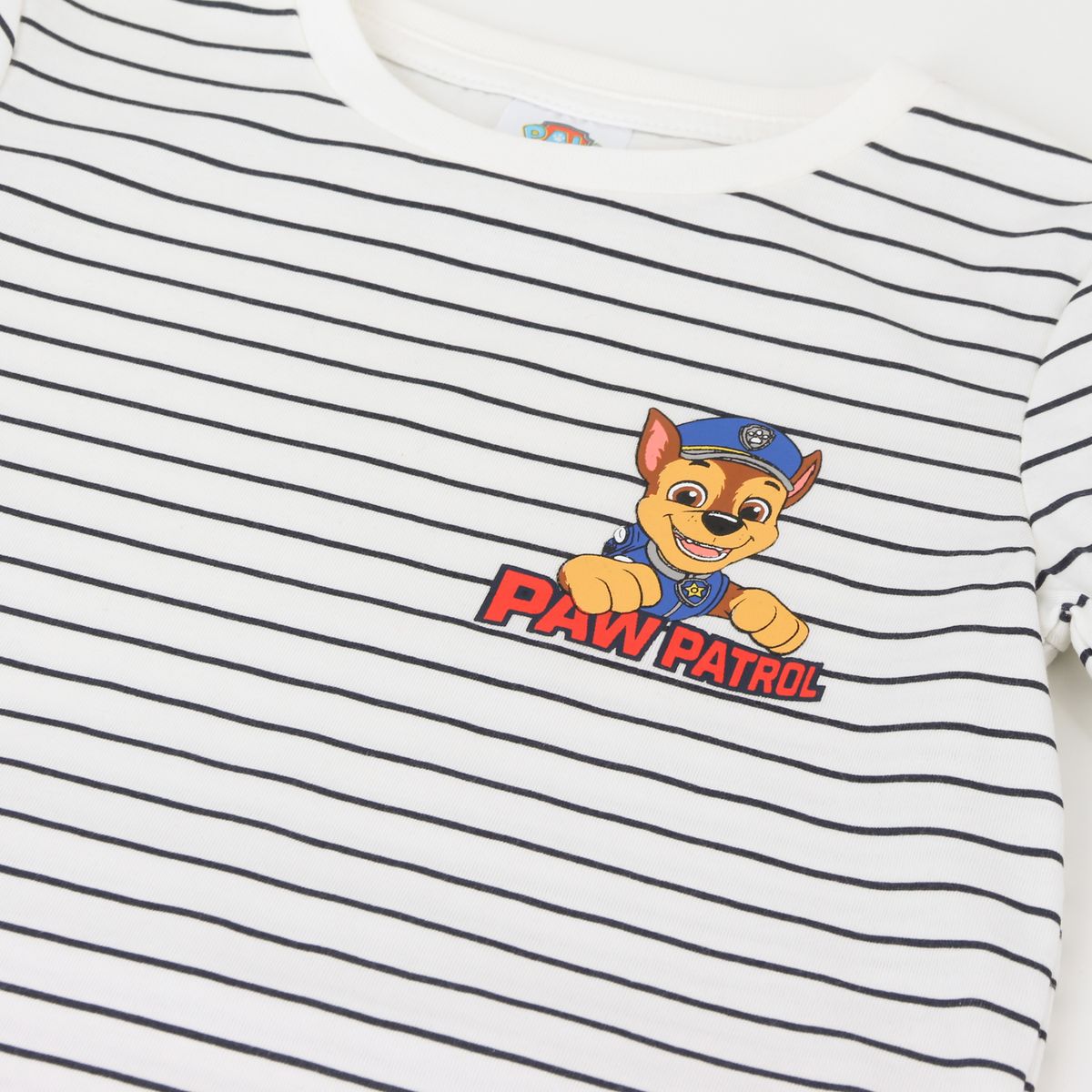 PAW PATROL - Polera Manga Larga Niño Rayas Blanco Paw Patrol