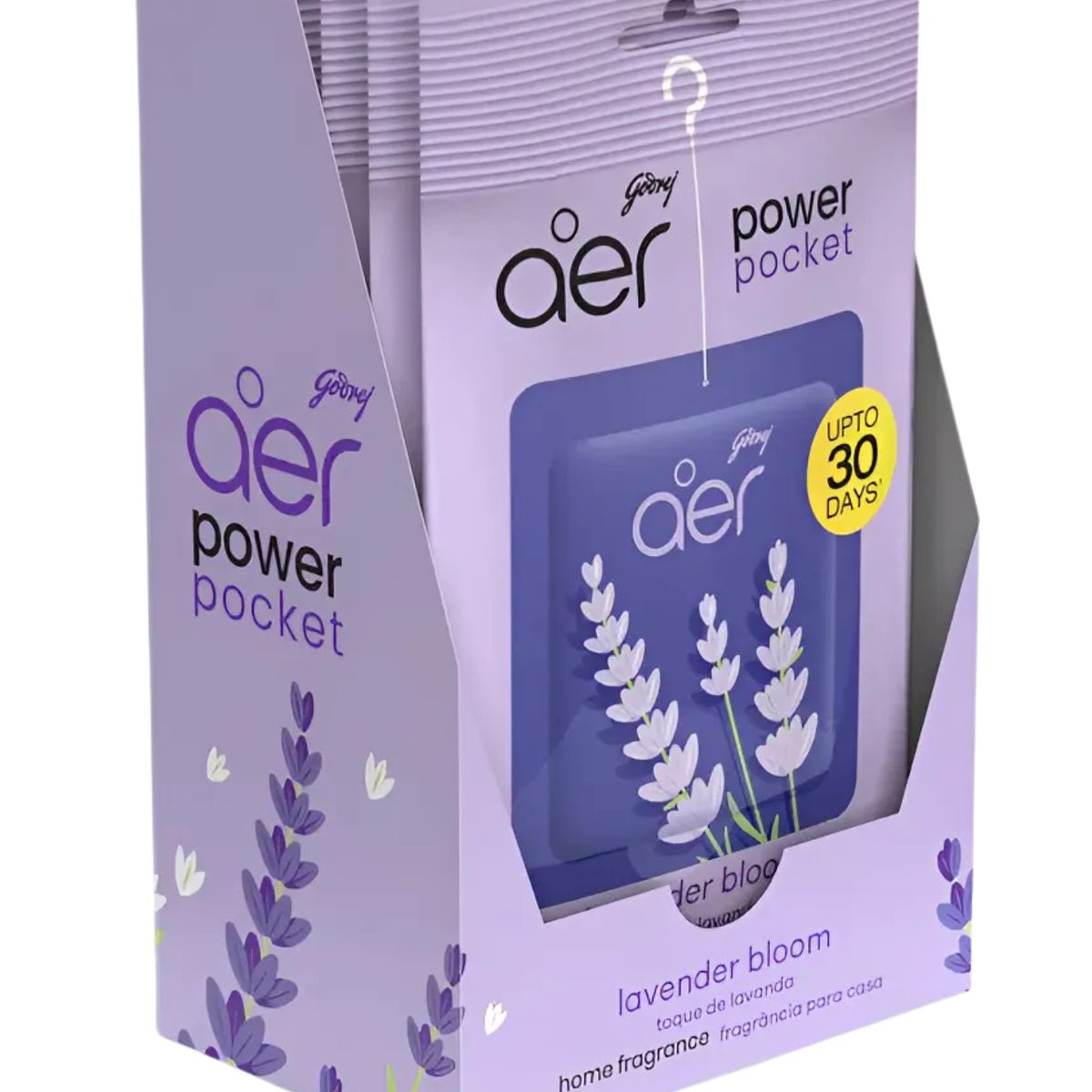 GENERICO - Aer Power Pocket Aromatizante Para Colgar - Placer de Lavanda - Caja X6 Und 60gr