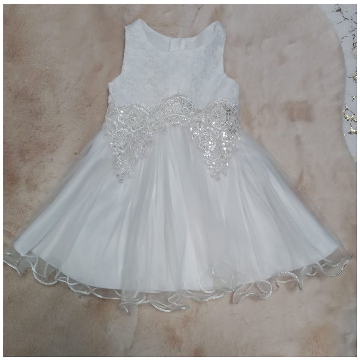 ALMA & DECO - Vestido Bautizo Fiesta Bebé Modelo Marianela Color Blanco