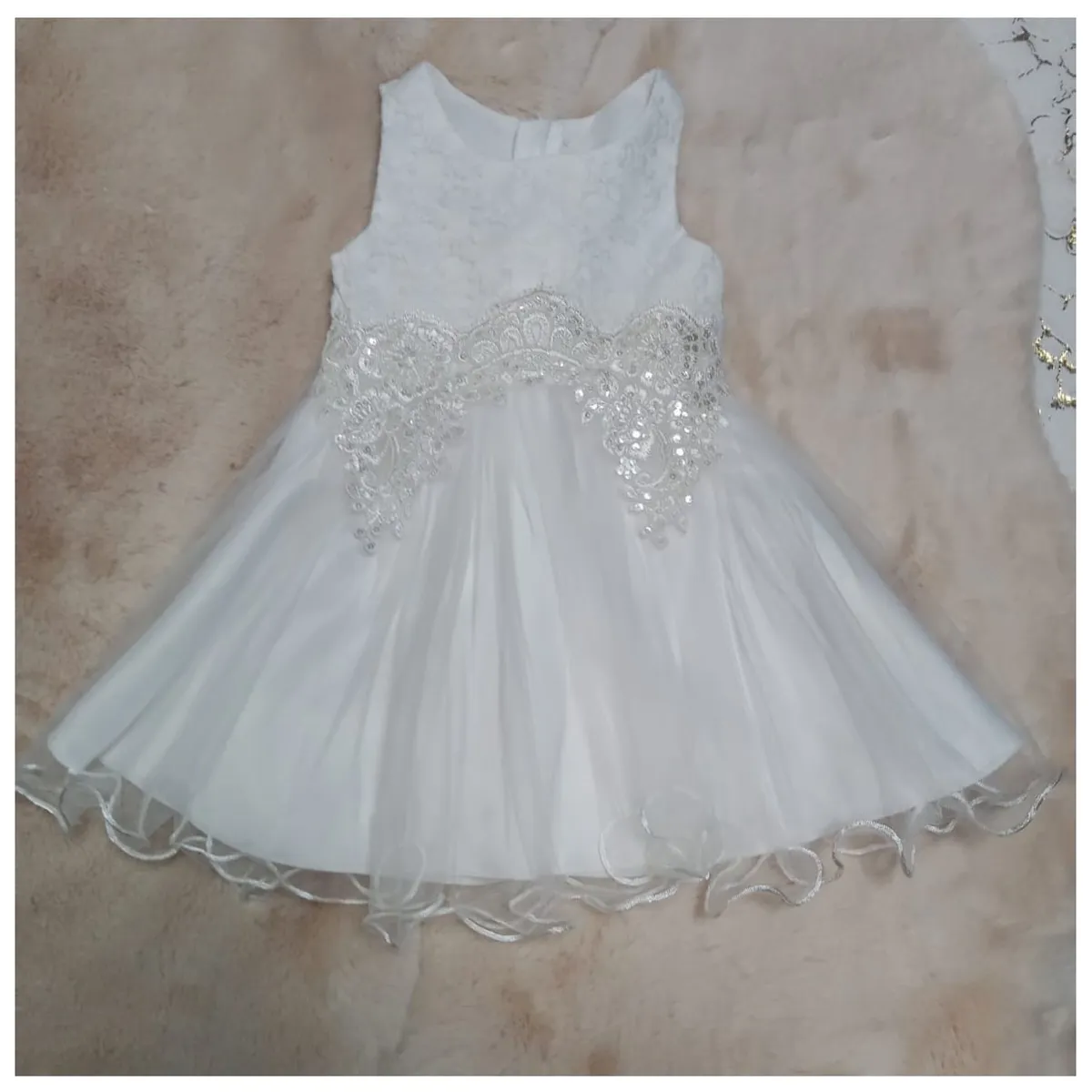 ALMA & DECO - Vestido Bautizo Fiesta Bebé Modelo Marianela Color Blanco