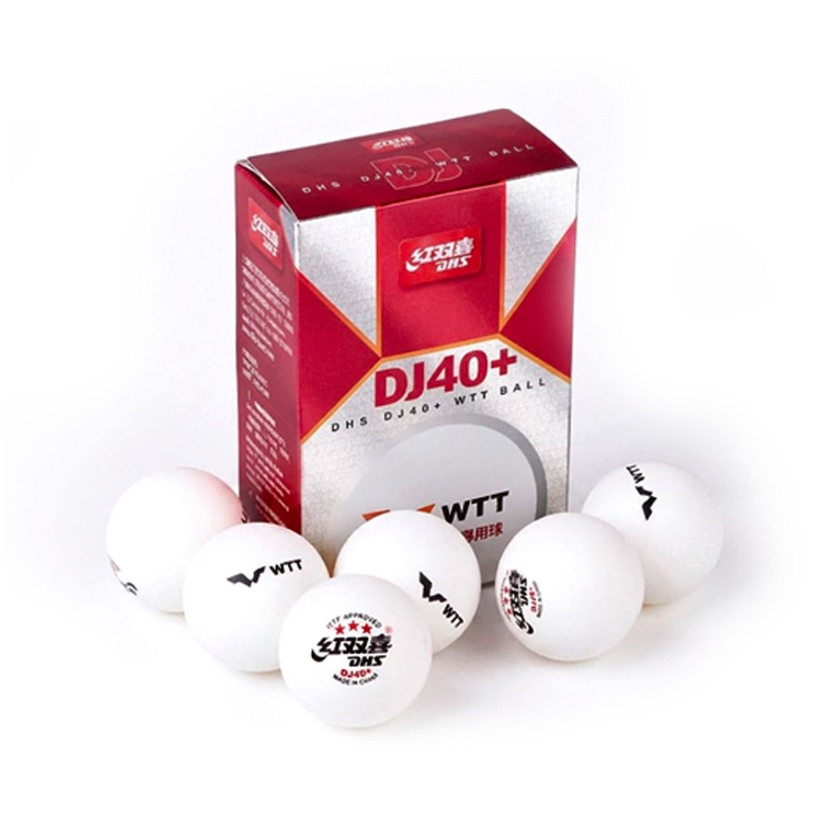 GENERICO - Pelotas de Ping Ping DHS Caja 6 unidades – DJ40 + WTT