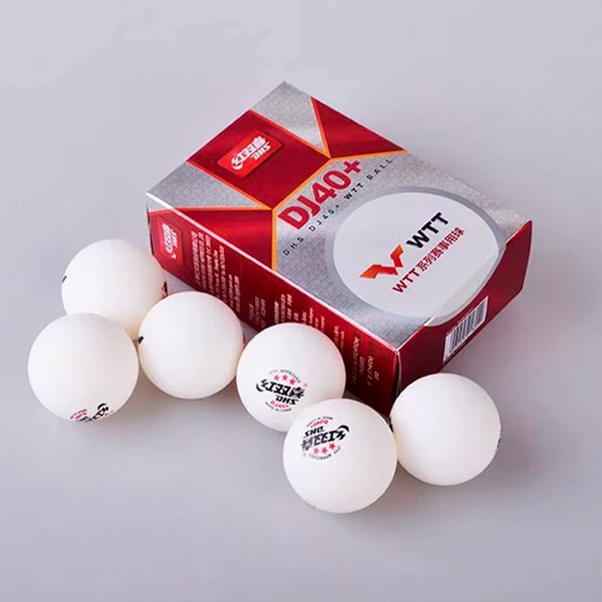 GENERICO - Pelotas de Ping Ping DHS Caja 6 unidades – DJ40 + WTT