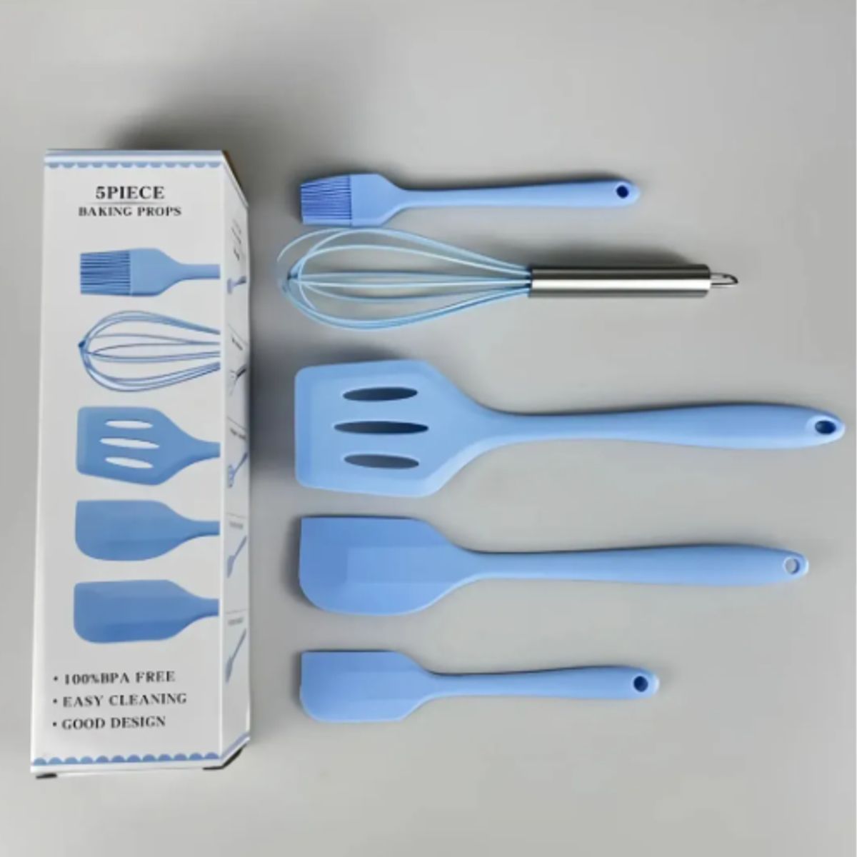 GENERICO - Set De Utensilios Cocina Antiadherentes 5 Piezas