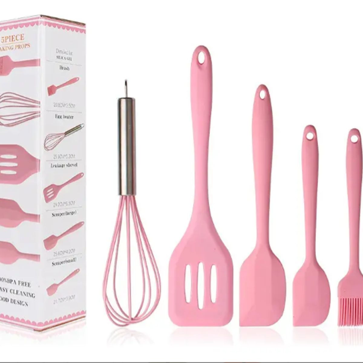 GENERICO - Set De Utensilios Cocina Antiadherentes 5 Piezas