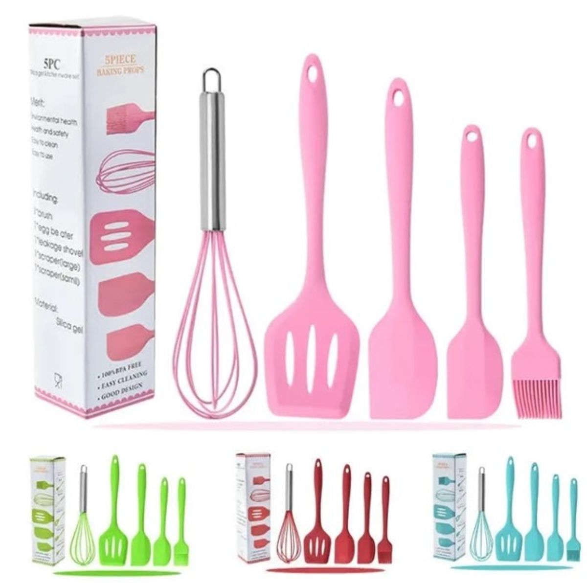 GENERICO - Set De Utensilios Cocina Antiadherentes 5 Piezas