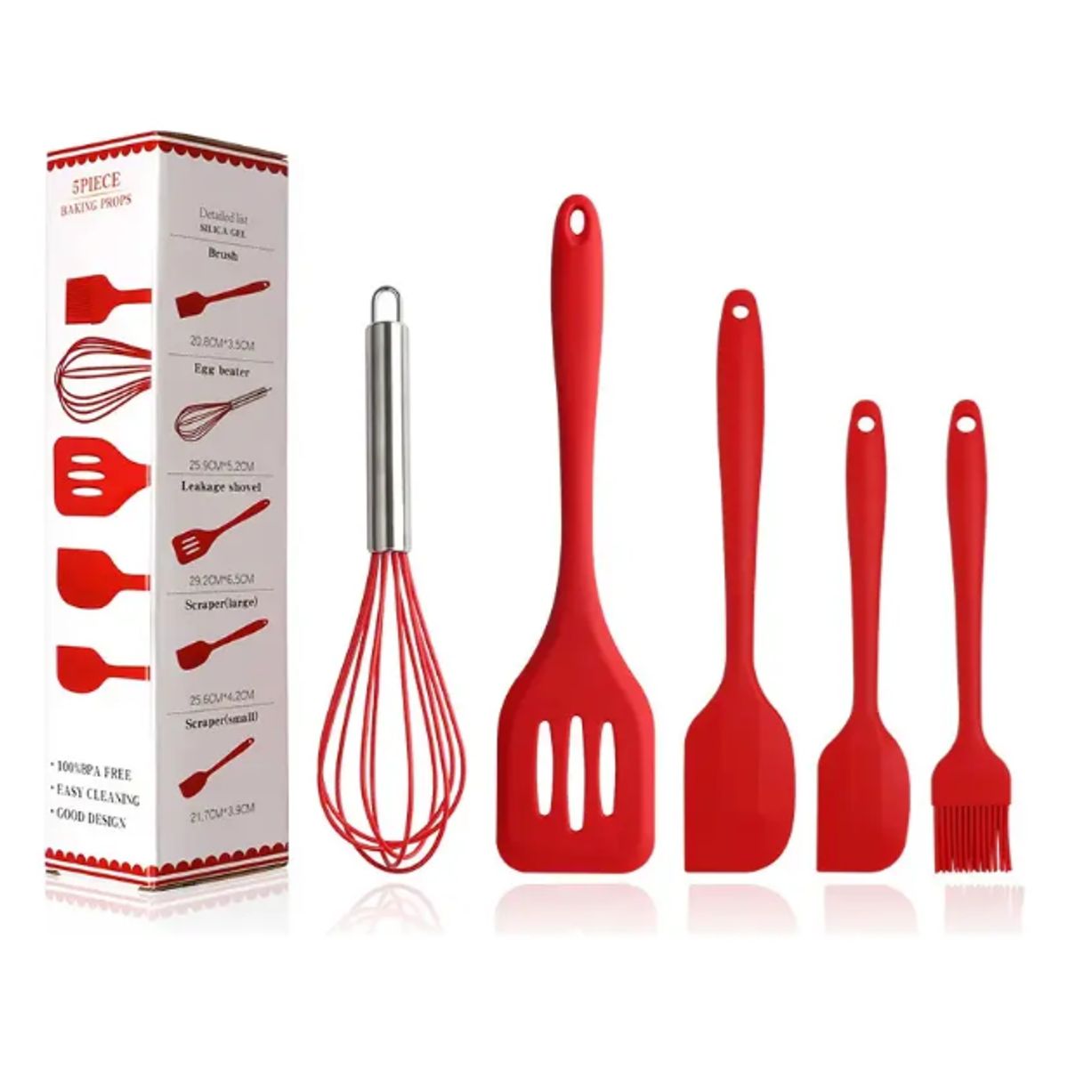 GENERICO - Set De Utensilios Cocina Antiadherentes 5 Piezas