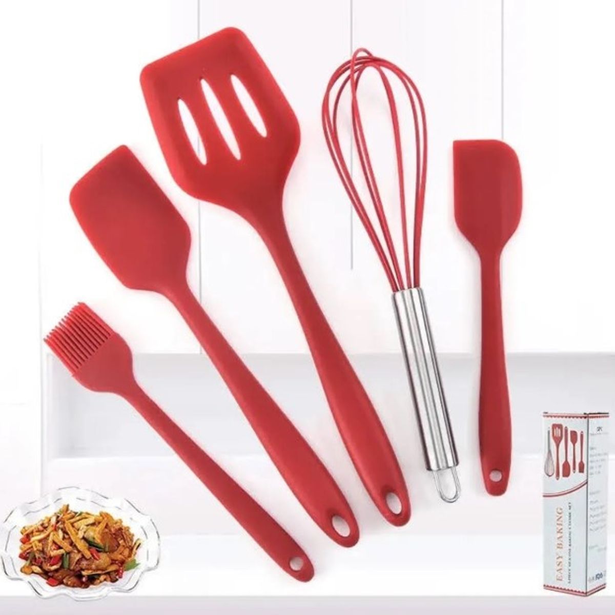 GENERICO - Set De Utensilios Cocina Antiadherentes 5 Piezas