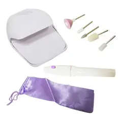 GENERICO - Kit de Manicura y Pedicura Portátil funciona con pilas AA