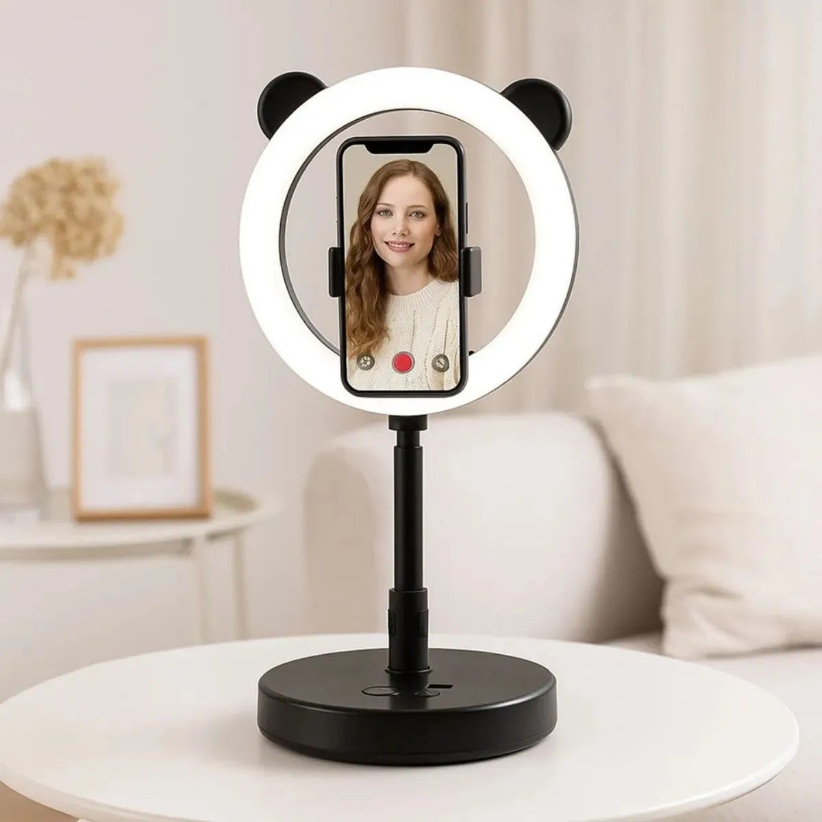 Aro de Luz Portátil G2 con Base Redonda LED para Fotos y Videos, marca MOVI - Foto 2