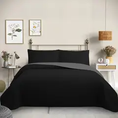 GENERICO - Cubrecama Quilt Reversible 2 Plazas Trama Colección Martiné
