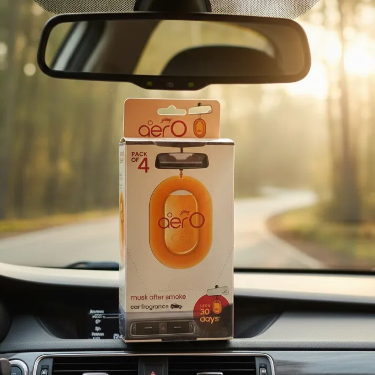 GENERICO - Aero Gel Aromatizante Auto - Variedad Musk After Smoke - 4 Unidades 7.5g